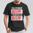 Ciao Sono Giuseppe Faccio Cose Da Giuseppe Personalizzato Maglietta Regalos divertidos