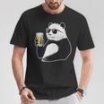 Coole Sonnenbrille Pandabär Bier Trinkend Pandas T-Shirt Lustige Geschenke