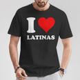 Corazón Rojo I Love Latinas Camiseta unisex Regalos divertidos