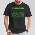 Cyberpunk Word Definition Cyberpunk Camiseta unisex Regalos divertidos