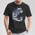 Delphin Tier Motiv Kunstwerk Delfin T-Shirt Lustige Geschenke