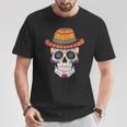 Dia De Los Muertos Sugar Skull Hat T-Shirt Personalized Gifts