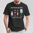 Die 4 Flaschen Des Leben Party T-Shirt Lustige Geschenke