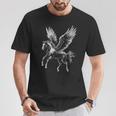Disegno Pegaso Motivo Fantasia Illustrazione Arte Pegaso Maglietta Regalos divertidos