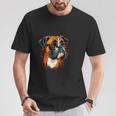 Divertida Cara De Perro Bóxer Con Gafas De Camiseta unisex Regalos divertidos
