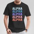 Divertido Regalo Nombre Alfa Personalizado Primer Nombre Camiseta unisex Regalos divertidos