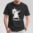 Donna Dabbing Capra Dab Dance Animale Domestico Con Collo A Maglietta Regalos divertidos