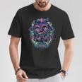 Donna Daniel Cheshire Cat Camicia Alice Nel Paese Delle Meraviglie Grafica Con Collo A Maglietta Regalos divertidos