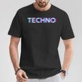 Donna Techno Raver Edm Dj Disco Festival Con Collo A Maglietta Regalos divertidos