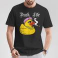 Duck Life Gangster Quietscheente Lustiges Ente T-Shirt Lustige Geschenke