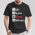 Eat Sleep Anime Repeat For Manga Fans T-Shirt Lustige Geschenke