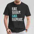 Eat Sleep Ski Repeat T-Shirt Lustige Geschenke