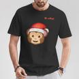 Emoji-Nikolausmütze-Affengesicht T-Shirt Lustige Geschenke