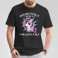 Espíritu De Unicornio Con Un Corazón Punk Rock Unicornio Punk Mágico Camiseta unisex Regalos divertidos