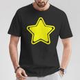 Estrella Amarilla Grande Con Borde Estrella Amarilla Camiseta unisex Regalos divertidos