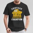 Fantasy Football 4X Champion Four Time Champ Fantasy Winner T-Shirt Personalized Gifts
