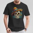 Flower Sugar Skull Cinco De Mayo Mexican Dia De Los Muertos T-Shirt Lustige Geschenke