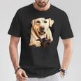 Fotografía Fotográfica Con Cámara De Fotos De Perro Labrador Retriever Camiseta unisex Regalos divertidos