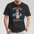 Gym Jesus Deadlift Fitness Bodybuilding Maglietta Regalos divertidos