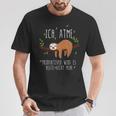 Sloth Ich Atme Produktiv Chiller Relax T-Shirt Lustige Geschenke