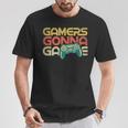 Gamers Gonna Gioco Gamepad Controller In Difficoltà Maglietta Regalos divertidos