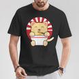 Gatto Di Anime Giapponese Kawaii Che Mangia Ramen Noodle Maglietta Regalos divertidos