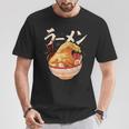 Grande Ondata Di Zuppa Ramen Brodo Di Noodle Giapponese Maglietta Regalos divertidos