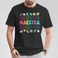 Groovy Maestra Spanish Teacher Welcome Back To School T-Shirt Funny Gifts