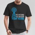 Ham Radio Operator Saying My Antenna Is Bigger Than Yours Maglietta Regalos divertidos