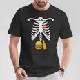 Hamburguesa Y Cerveza Esqueleto Camiseta unisex Regalos divertidos