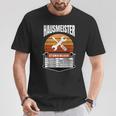 Hausmeister Stundenlohn Hauswart Preisliste Haustechniker T-Shirt Lustige Geschenke