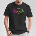 Heartbeat Cat Pour Hommes Et S Enfants Chatons Amoureux Des Chats Drôles Et Mignons T-Shirt Cadeaux drôles