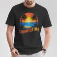 Hello Sweet Summertime Family Trip Matchingacation Beach Maglietta Regalos divertidos