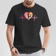 Herzschlag Ekg Turnen Turnerin Gymnastics T-Shirt Lustige Geschenke