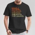 Hombre Cumpleaños Regalo Cosechaintage 1954 Year Man Myth Legend Camiseta unisex Regalos divertidos