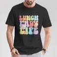 Hugs & High Fives Lunch Lady Vibes School Appreciation T-Shirt Funny Gifts