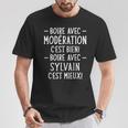 Humour Alcool Phrase Personnalisée Homme Apéro Bière Sylvain T-Shirt Cadeaux drôles