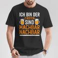 Ich Bin Der 2 Kisten Sind Machbar Nachbar T-Shirt Lustige Geschenke