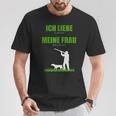 Ich Liebe Es Wenn Meine Frau Mich Jagen Go Llassen T-Shirt Lustige Geschenke