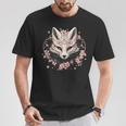 Illustration Renard Japonais Sakura Animal T-Shirt Cadeaux drôles