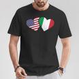 Italy Usa Flag Heart Italian American Love T-Shirt Unique Gifts