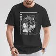 Japonés Koi Fish Blanco Negro Dibujado Minimalista Japón Arte Camiseta unisex Regalos divertidos