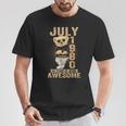 July 44Th Birthday 1980 Awesome Teddy Bear T-Shirt Funny Gifts