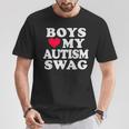 Jungen Lieben Meinen Autismus Swag Lustige Autistische Mädchen Bewusstseins-Idee T-Shirt Lustige Geschenke