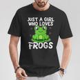 Just A Girl Who Loves Frogs Divertente Costume Da Rana Maglietta Regalos divertidos