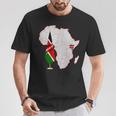 Kenya Africa Nero Cultura Mappa Africa Keniya Maglietta Regalos divertidos