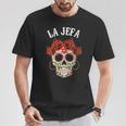 La Jefa Sugar Skullêtements Mexicain Dia De Los Muertos Dead T-Shirt Cadeaux drôles