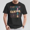 My Last First Day Senior 2025 Back To School Class Groovy T-Shirt Unique Gifts