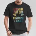 Legendär Seit 1 November 1984 Geburtstag Am 1111984 T-Shirt Lustige Geschenke