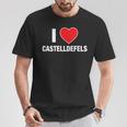I Love Castelldefels Ciudad En España Con Red Love Heart Camiseta unisex Regalos divertidos